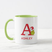 Mug Comment le Grinch a volé Noël | Nom & Monogramme A (Gauche)