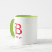 Mug Comment le Grinch a volé Noël | Nom & Monogramme B (Devant gauche)