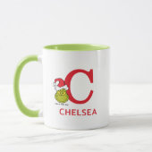 Mug Comment le Grinch a volé Noël | Nom & Monogramme C (Gauche)