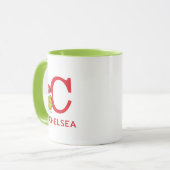 Mug Comment le Grinch a volé Noël | Nom & Monogramme C (Devant gauche)