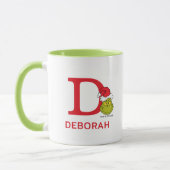 Mug Comment le Grinch a volé Noël | Nom & Monogramme D (Gauche)