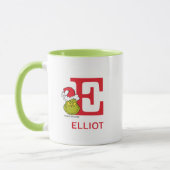 Mug Comment le Grinch a volé Noël | Nom & Monogramme E (Gauche)