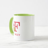 Mug Comment le Grinch a volé Noël | Nom & Monogramme F (Devant gauche)