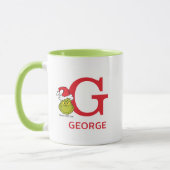 Mug Comment le Grinch a volé Noël | Nom & Monogramme G (Gauche)