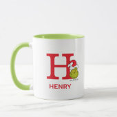 Mug Comment le Grinch a volé Noël | Nom & Monogramme H (Gauche)