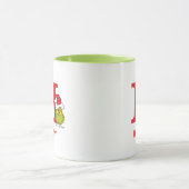 Mug Comment le Grinch a volé Noël | Nom & Monogramme H (Centre)