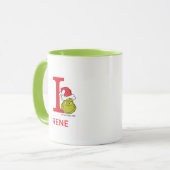 Mug Comment le Grinch a volé Noël | Nom & Monogramme I (Devant gauche)