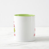 Mug Comment le Grinch a volé Noël | Nom & Monogramme J (Centre)