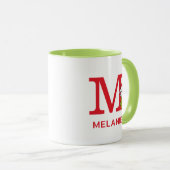 Mug Comment le Grinch a volé Noël | Nom & Monogramme M (Devant droit)