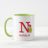 Mug Comment le Grinch a volé Noël | Nom & Monogramme N (Gauche)