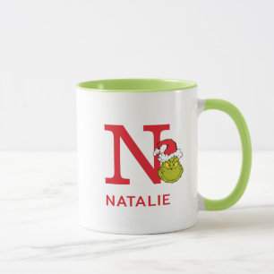 Mug Comment le Grinch a volé Noël   Nom & Monogramme N