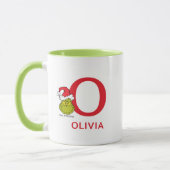 Mug Comment le Grinch a volé Noël | Nom & Monogramme O (Gauche)