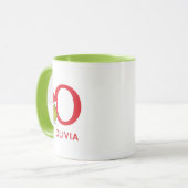 Mug Comment le Grinch a volé Noël | Nom & Monogramme O (Devant gauche)