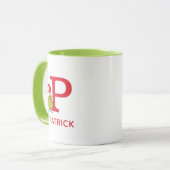 Mug Comment le Grinch a volé Noël | Nom & Monogramme P (Devant gauche)