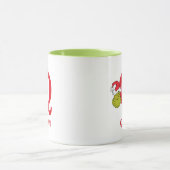 Mug Comment le Grinch a volé Noël | Nom & Monogramme Q (Centre)