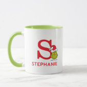 Mug Comment le Grinch a volé Noël | Nom & Monogramme S (Gauche)