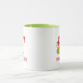 Mug Comment le Grinch a volé Noël | Nom & Monogramme T (Centre)
