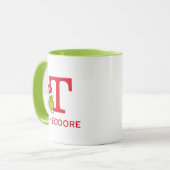 Mug Comment le Grinch a volé Noël | Nom & Monogramme T (Devant gauche)