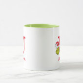 Mug Comment le Grinch a volé Noël | Nom & Monogramme U (Centre)