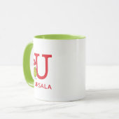 Mug Comment le Grinch a volé Noël | Nom & Monogramme U (Devant gauche)