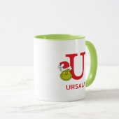Mug Comment le Grinch a volé Noël | Nom & Monogramme U (Devant droit)