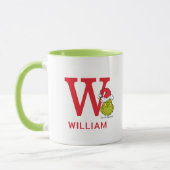 Mug Comment le Grinch a volé Noël | Nom & Monogramme W (Gauche)