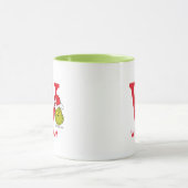 Mug Comment le Grinch a volé Noël | Nom & Monogramme W (Centre)
