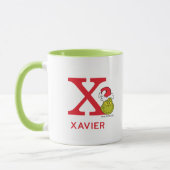 Mug Comment le Grinch a volé Noël | Nom & Monogramme X (Gauche)