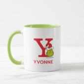 Mug Comment le Grinch a volé Noël | Nom & Monogramme Y (Gauche)