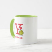 Mug Comment le Grinch a volé Noël | Nom & Monogramme Y (Devant gauche)