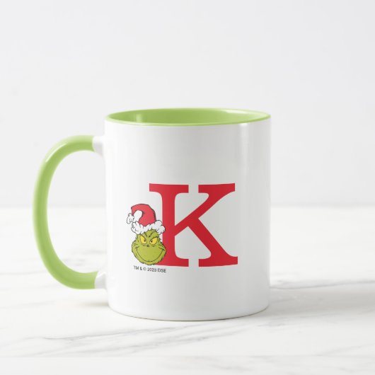 Mug Comment le pouce a volé Noël | Monogramme K (Gauche)