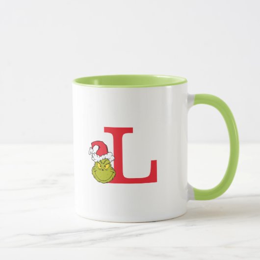 Mug Comment le pouce a volé Noël | Monogramme L (Droite)