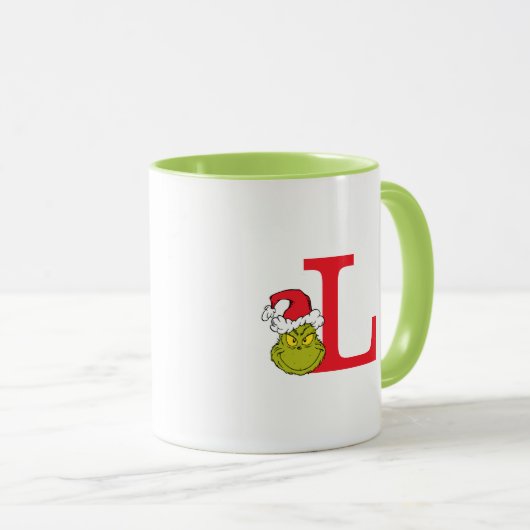 Mug Comment le pouce a volé Noël | Monogramme L (Devant droit)