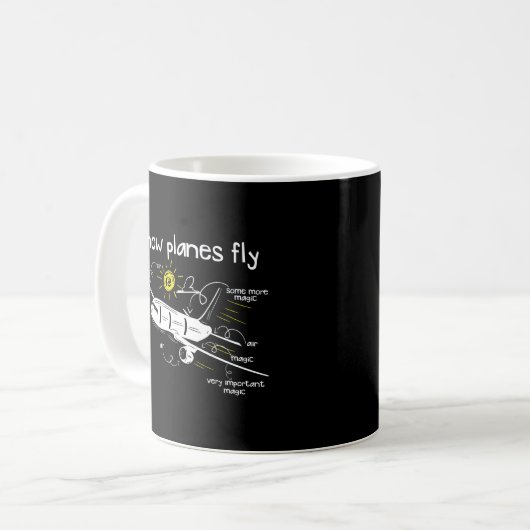 Mug Comment les avions volent amusant aérospatial ingé (Devant gauche)