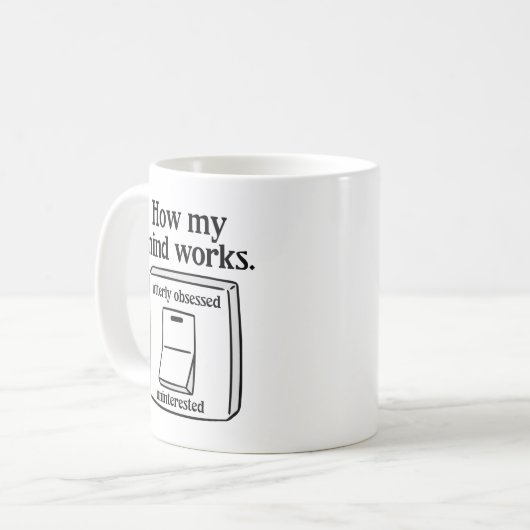 Mug Comment mon esprit fonctionne (Devant gauche)