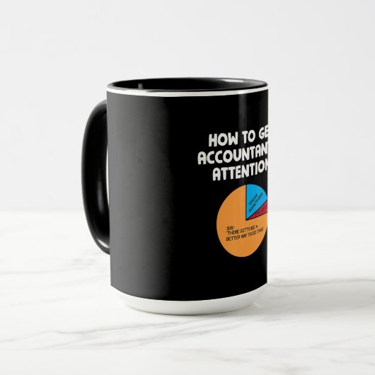 Mug Comment obtenir l'attention du comptable Graphique (Devant gauche)
