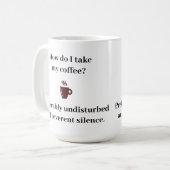 Mug Comment prendre mon café ? (Devant gauche)