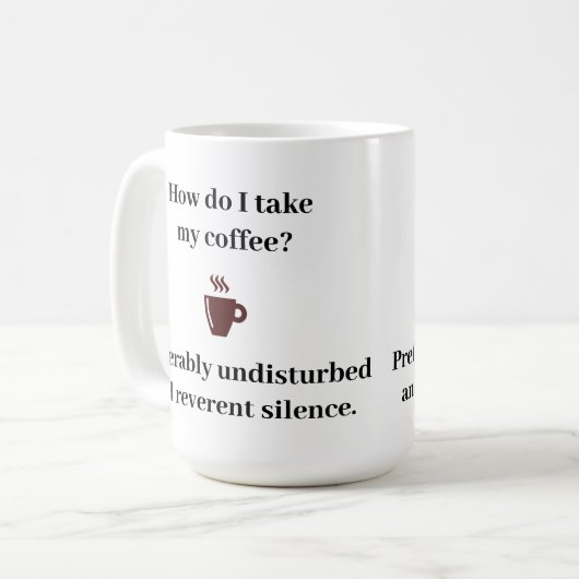 Mug Comment prendre mon café ? (Devant gauche)