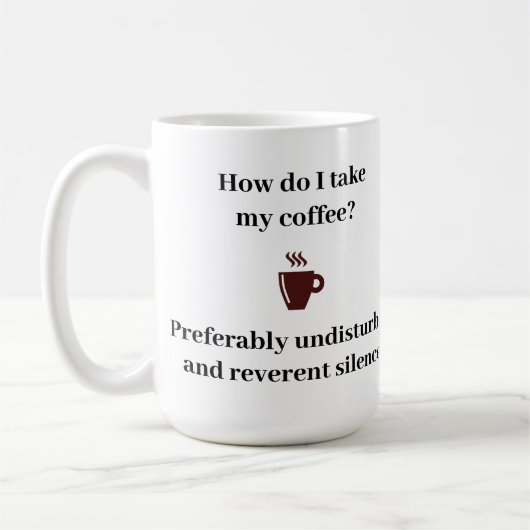 Mug Comment prendre mon café ? (Gauche)