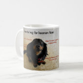 Mug Comment prier le chien drôle (Devant gauche)