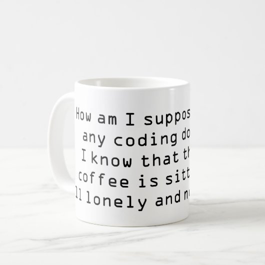 Mug Comment suis-je supposé faire faire un codage quel (Devant gauche)