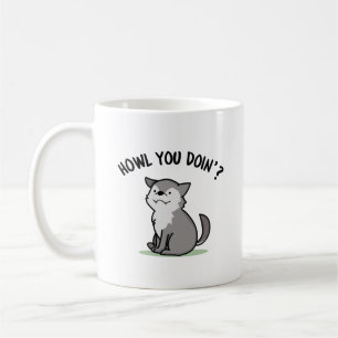 Mug Comment tu fais Funny Baby Wolf Pun
