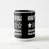 Mug Commentaire à une étoile en noir (Centre)