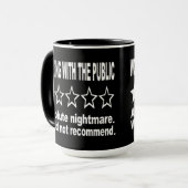 Mug Commentaire à une étoile en noir (Devant gauche)