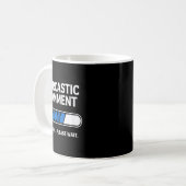 Mug Commentaire sarcastique drôle Chargement humour te (Devant gauche)