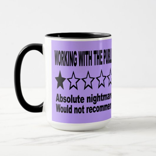 Mug Commentaire une étoile Violet (Gauche)