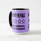 Mug Commentaire une étoile Violet (Devant gauche)