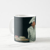 Mug Commerce alimentaire vintage, boulanger avec desse (Devant gauche)