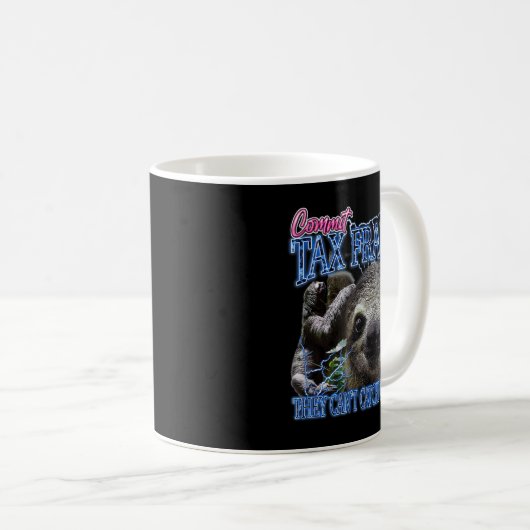 Mug Commettre fraude fiscale Retro Bootleg Rap Sloth S (Devant droit)