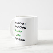 Mug commis à la facturation, génial (Devant gauche)